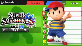 Ness Voice Clips  Super Smash Bros Wii U [upl. by Parshall230]