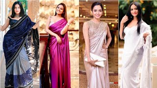 Sri Lankan Actresses Saree Designs Collection  Saree Designs Ideas  AshiFashion [upl. by Anderer]