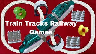 2 LETS ENJOY TRAIN TRACKS RAILWAY GAME [upl. by Fawna]