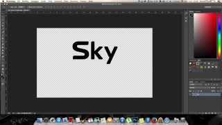 Tutorial Photoshop  Come creare scritta con effetto Sky [upl. by Zaneta278]