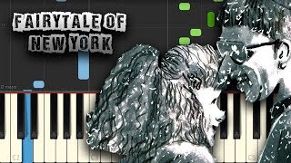 Jem Finer Shane MacGowan  Fairytale of New York  Piano Tutorial Download MIDI  Scores [upl. by Marjana214]