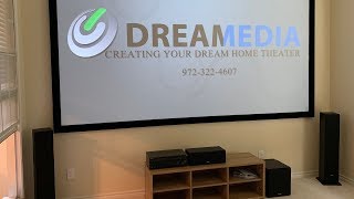 MASSIVE 145quot Dragonfly High Contrast PROJECTOR SCREEN installed in less than 42 MINUTES [upl. by Paxton]