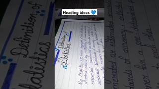 heading ideas for projects 💙trendingshorts viralvideo viralshort youtubeshorts youtube [upl. by Ecnerwal]