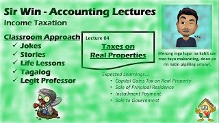 Lecture 04 Capital Gains Tax on Real Property Dealings in Property Income Taxation [upl. by Scrope]