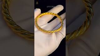 Wow Thats Awesome 24ct Gold Bangles Making Video 😍 shorts gold youtubeshorts [upl. by Ecidnak]