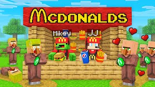 JJ and Mikey Opened MCDONALDS in Minecraft  Maizen [upl. by Rebmat]