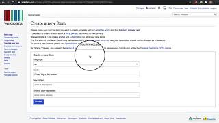 How to add a new item to Wikidata [upl. by Jimmy]