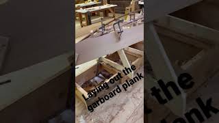 Laying out the garboard plank boatschool atkin skiff [upl. by Zampardi]