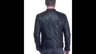 Blouson en cuir Georges noir [upl. by Nosauq634]