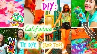 DIY California Tie Dye Crop Tops [upl. by Cheslie531]