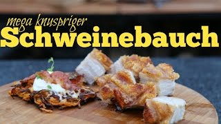 mega knuspriger Schweinebauch  crispy golden Pork Belly  脆皮烧肉 [upl. by Ocsirf646]