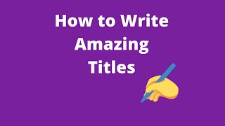 How to write amazing titles using a free tool Kaydoh  Michael Lam [upl. by Eveleen]