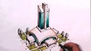 architect emad zand  sketch 12  خلاقیت در معماری عمادالدین زند [upl. by Annabela]