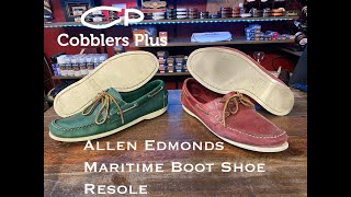 Allen Edmonds Maritime Boat Shoe Resole with Goodyear Boat Soles [upl. by Corson538]