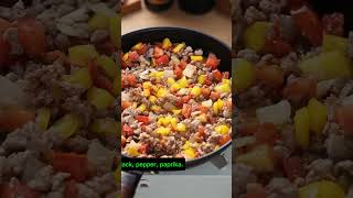 Brinjal and meat starter 🥩  unique meat starter shorts cooking trending [upl. by Reave714]