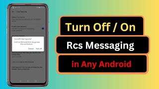 How to Turn on  Off Rcs Messaging on Your Android Phone  How to Turn on Rcs Chat on Android [upl. by Oirromed]