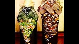 Manualidades con botellas de vidrioComo decorar una botella [upl. by Aron445]