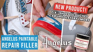 Easily Repair Shoes Couches Seats and More  Angelus Paintable Repair Filler [upl. by Llydnek]