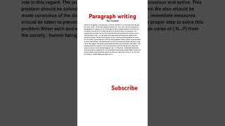 ১টি Format দিয়ে সকল প্যারাগ্রাফ লেখার নিয়ম  How to write a paragraph shorts english education [upl. by Georgetta]