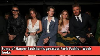 Some of Harper Beckhams greatest Paris Fashion Week looks [upl. by Mirielle]