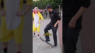 Pikachu first day ever on a skateboard skateboarding brailleskateboarding skateboard [upl. by Jourdan141]