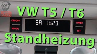 VW T5  T6 Standheizung  Luftstandheizung Bedienung und Details [upl. by Suckram]