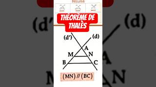 Théorème de Thalès thalestheorem mathematiques shorts [upl. by Esmaria]