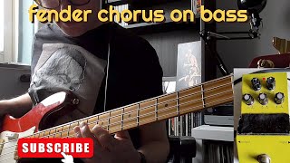 Fender Starcaster Chorus pedal on Bass [upl. by Esirec]