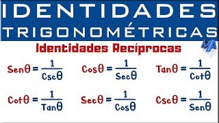 Identidades Trigonométricas  Identidades Recíprocas [upl. by Bajaj415]