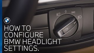 BMW UK  How do I configure my BMW headlight settings [upl. by Yllop]