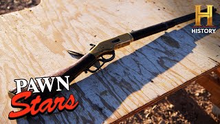 Pawn Stars Seller MISSES BULLSEYE with First Winchester Ever Made Season 21 [upl. by Naillimxam975]