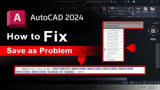 FIXED AutoCAD Save as Problem in 2 Minutes [upl. by Adran974]