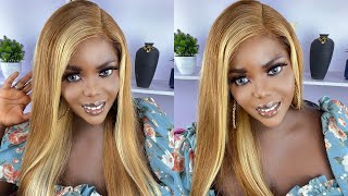 The Best Affordable Balayage Honey Blonde Straight Lace Front Wig  Install amp Style  Ft Zlike Hair [upl. by Aicissej]