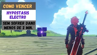 COMO DERROTAR HYPOSTASIS ELECTRO EM MENOS DE 2 MINUTOS SEM SOFRER DANO genshin impact [upl. by Erving]