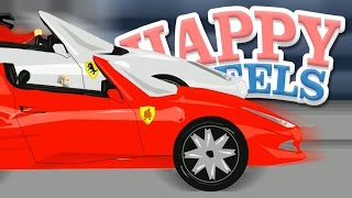 LAMBORGHINI VS FERRARI  Happy Wheels Best Levels 1  Episode 14 [upl. by Jews]