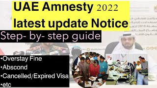 UAE Visa Amnesty 2022 latest Update Dubai Abudhabi How to avail the scheme Step by step guide [upl. by Nilre]