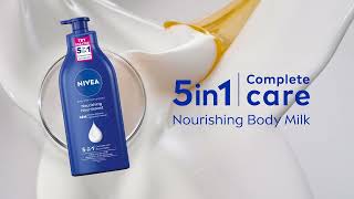 NIVEA Nourishing Body Milk  5in1 Complete Care  All You Need [upl. by Nhaj]