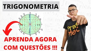 APRENDA TRIGONOMETRIA COM QUESTÕES  11 Questões Resolvidas [upl. by Ecirtra639]