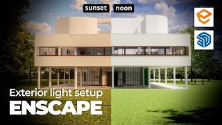 ENSCAPE LIGHTING TUTORIAL EXTERIOR SCENE [upl. by Enywtna137]