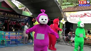 TINKY WINKY DIPSY LALA amp PO HEBOH JOGET LAGU COVER TIARA  ULTAH FREYA ANGELINA PUTRI [upl. by Refiffej]