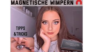 MAGNETISCHE WIMPERN richtig anbringen befestigen und entfernen  FLORYLASH von Amazon im Test [upl. by Adnah]