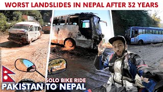 Worst Landslides in Nepal after 32 years  Ktm  Pokhara  Pakistan to Nepal Solo Bike Ride  EP 7 [upl. by Nuahsyt]