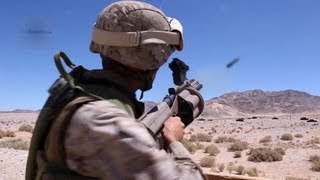 US Marines M32 Multiple Grenade Launcher Milkor MGL Live Fire [upl. by Secor]