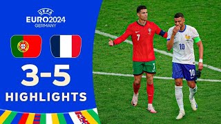 Portugal vs France 35 HIGHLIGHTS  EURO 2024 [upl. by Aeet182]