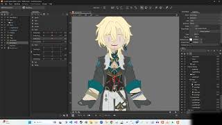 Aventurine Live2d Rigging Session 4 body X Y amp Z [upl. by Ridinger]