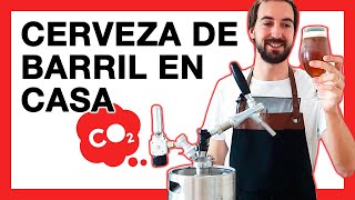 🍻 Cómo CARBONATAR CERVEZA ARTESANAL CON CO2 ⚠️ CARBONATACIÓN FORZADA en mini barril portátil Curso [upl. by Leinehtan]