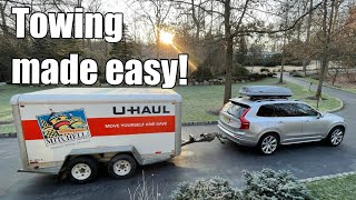 Family SUV versus UHaul 6x12 Cargo Trailer overview and towing impressions Volvo XC90 [upl. by Stricklan]