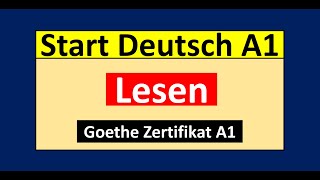 Start Deutsch A1 Lesen Modelltest mit Lösung am Ende  Vid  206 [upl. by Vod]