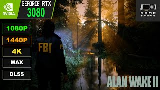 RTX 3080  Alan Wake 2 1080P 1440P 4K Max amp Med Settings  RT  DLSS Benchmark [upl. by Eicnarf]