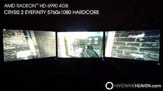 Crysis 2  AMD Radeon 6990  Eyefinity 5760x1080 [upl. by Fontes]